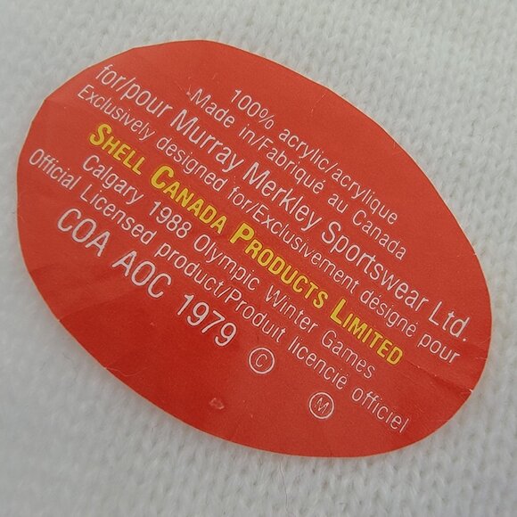 Calgary 88 Winter Olympics Hat Beanie Shell Winter Hat Canada Official Toque - Picture 3 of 8